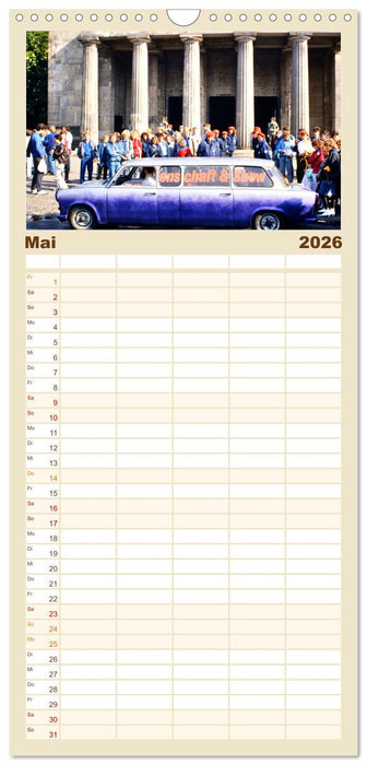 Trabi-Land DDR (CALVENDO Familienplaner 2026)