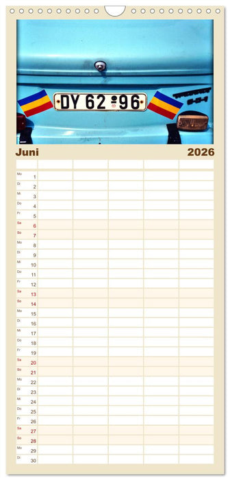 Trabi-Land DDR (CALVENDO Familienplaner 2026)