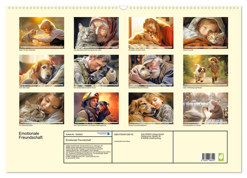 Emotionale Freundschaft (CALVENDO Wandkalender 2026)