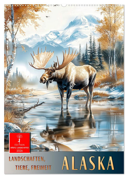 Alaska - Landschaften, Tiere, Freiheit (CALVENDO Wandkalender 2026)