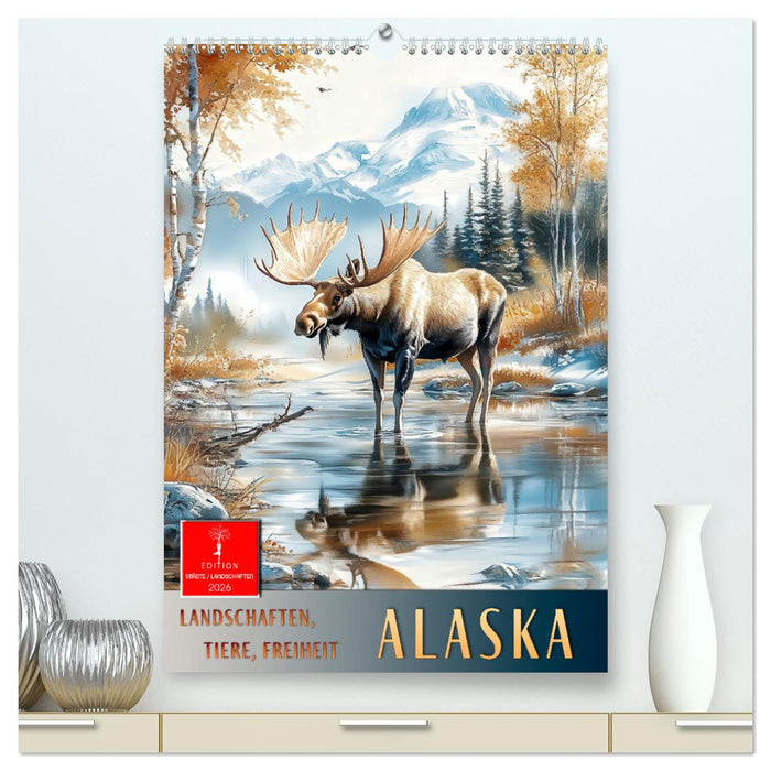 Alaska - Landschaften, Tiere, Freiheit (CALVENDO Premium Wandkalender 2026)