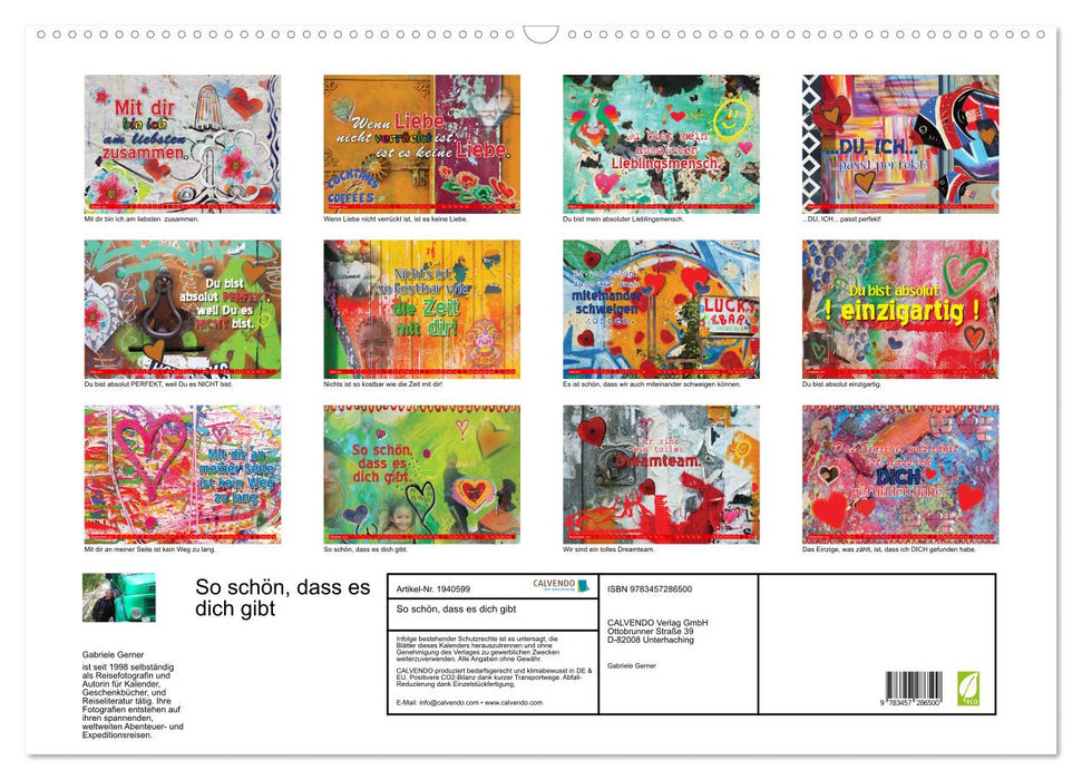 So schön, dass es dich gibt (CALVENDO Wandkalender 2026)