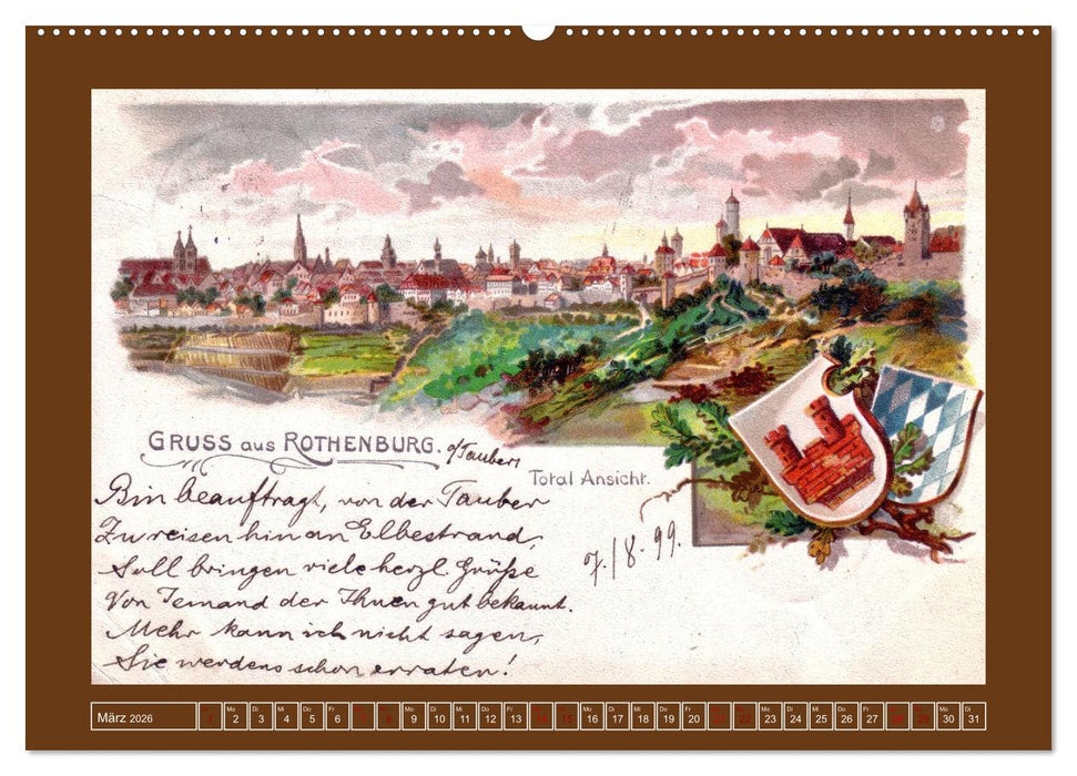 Gruß aus Rothenburg ob der Tauber (CALVENDO Wandkalender 2026)