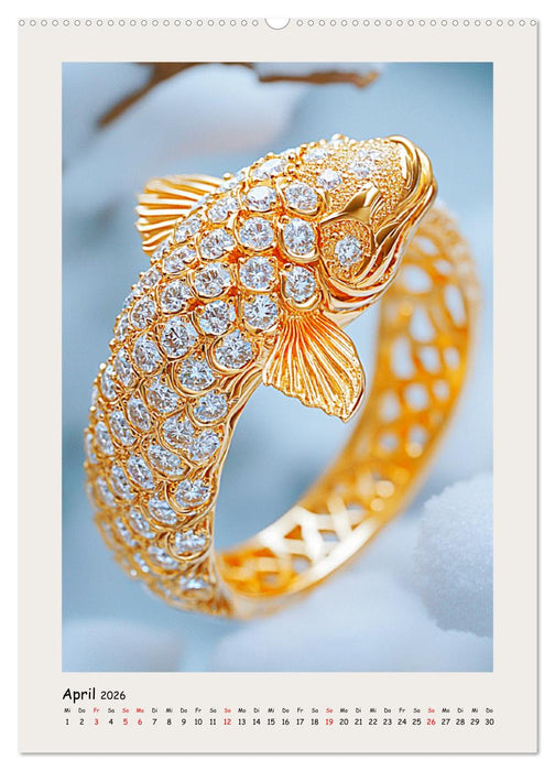 Glanz und Brillanz. Exklusive Goldringe mit Brillianten (CALVENDO Wandkalender 2026)