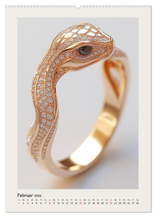 Glanz und Brillanz. Exklusive Goldringe mit Brillianten (CALVENDO Premium Wandkalender 2026)