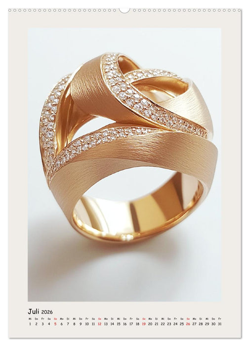 Glanz und Brillanz. Exklusive Goldringe mit Brillianten (CALVENDO Premium Wandkalender 2026)
