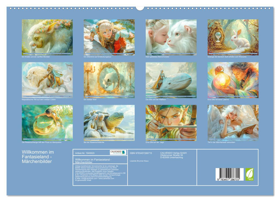 Willkommen im Fantasieland - Märchenbilder (CALVENDO Premium Wandkalender 2026)
