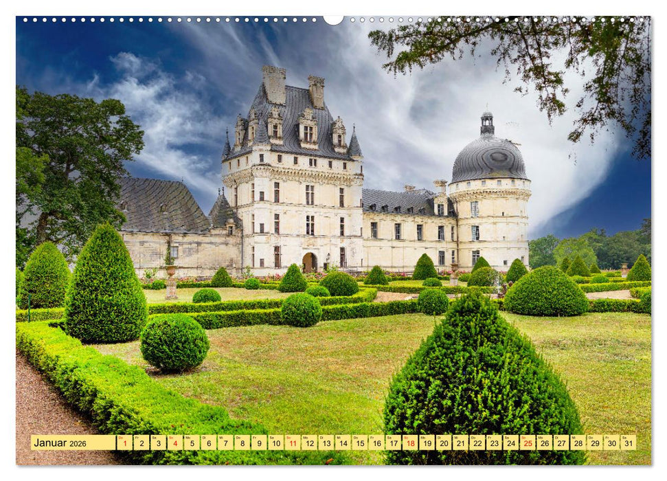 Châteaux. Im Tal der Loire (CALVENDO Wandkalender 2026)