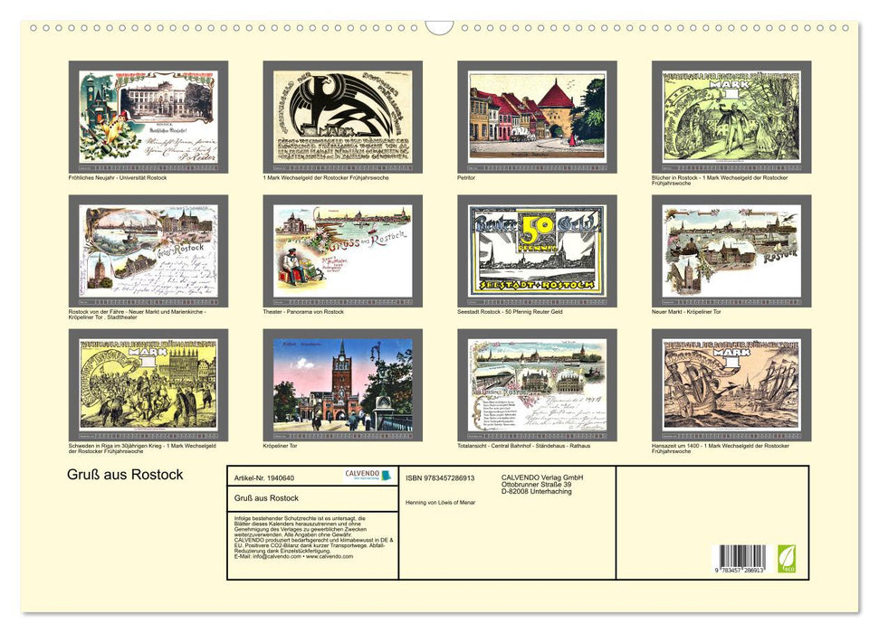 Gruß aus Rostock (CALVENDO Wandkalender 2026)