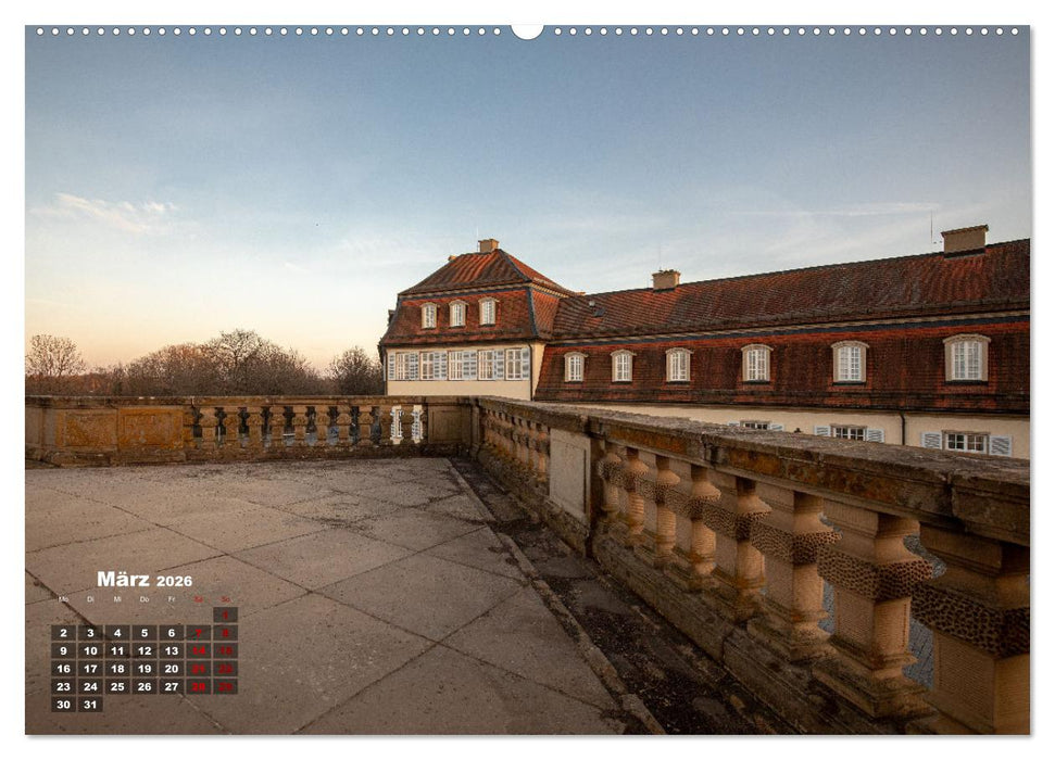 Schloss Solitude bei Tag und bei Nacht (CALVENDO Wandkalender 2026)