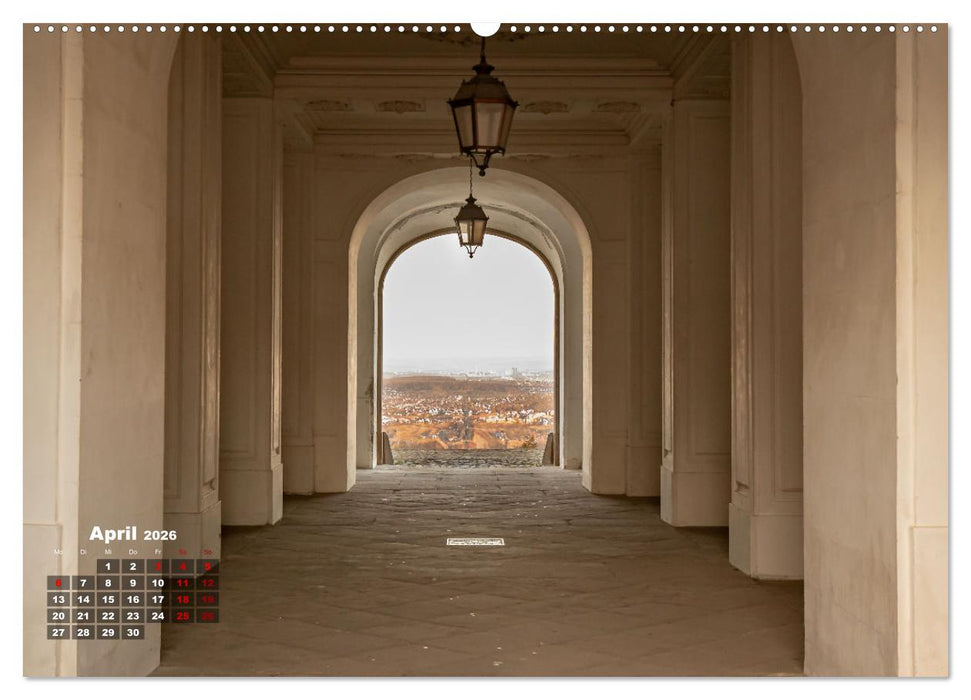 Schloss Solitude bei Tag und bei Nacht (CALVENDO Wandkalender 2026)