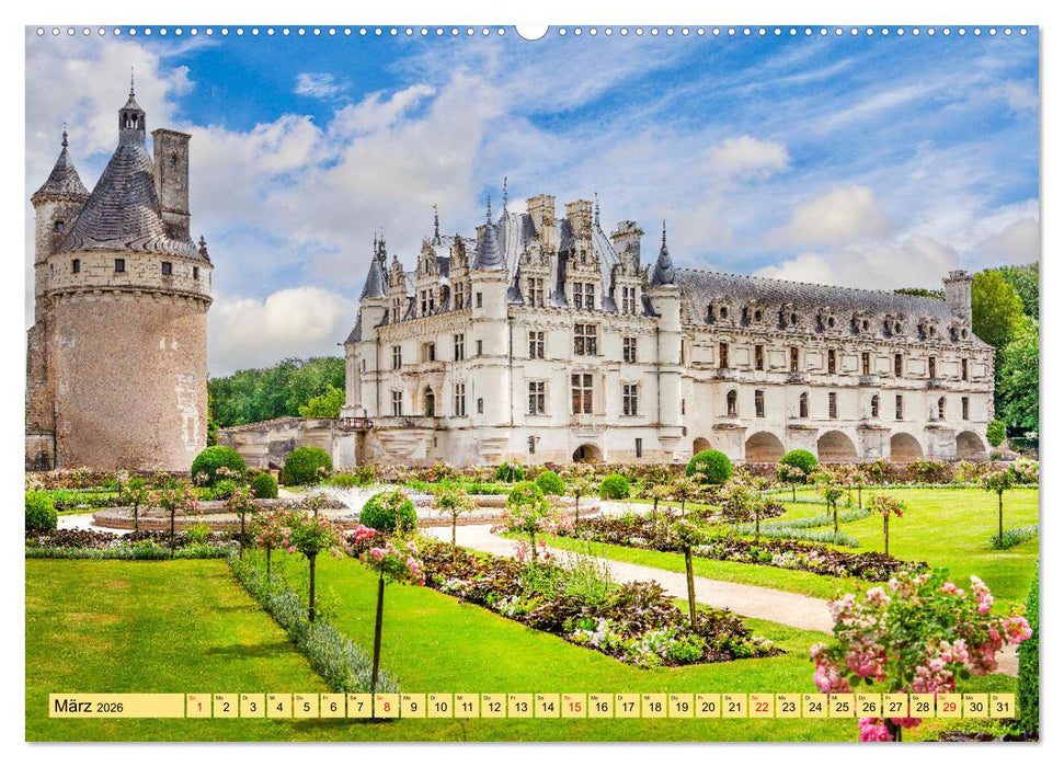 Châteaux. Im Tal der Loire (CALVENDO Premium Wandkalender 2026)