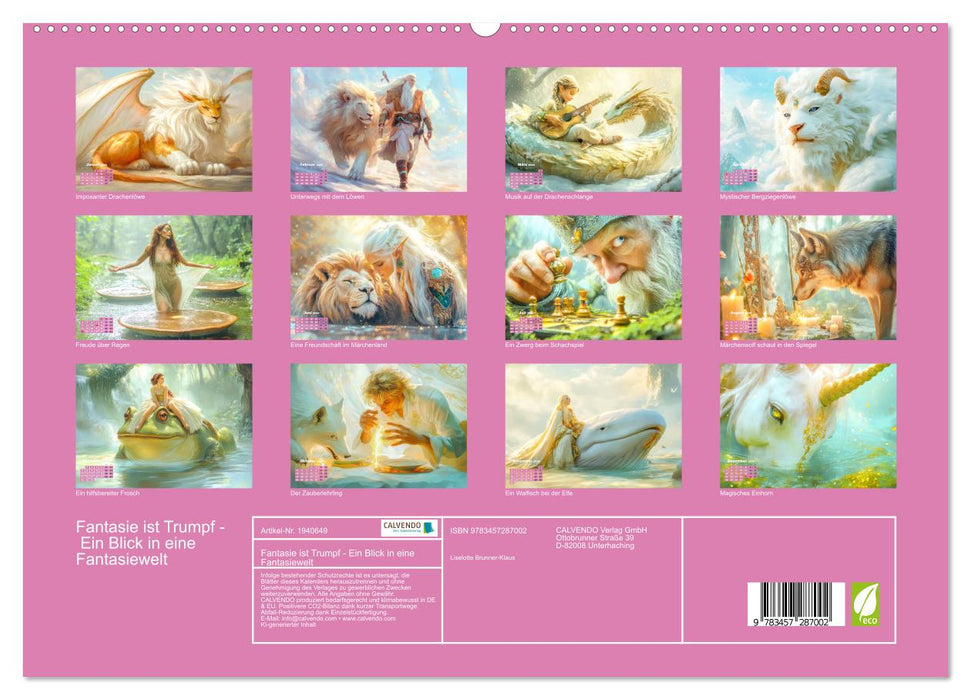 Fantasie ist Trumpf - Ein Blick in eine Fantasiewelt (CALVENDO Premium Wandkalender 2026)