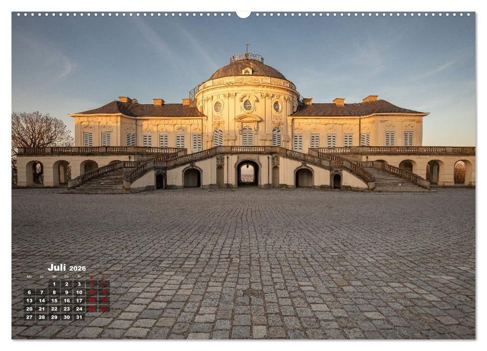 Schloss Solitude bei Tag und bei Nacht (CALVENDO Premium Wandkalender 2026)