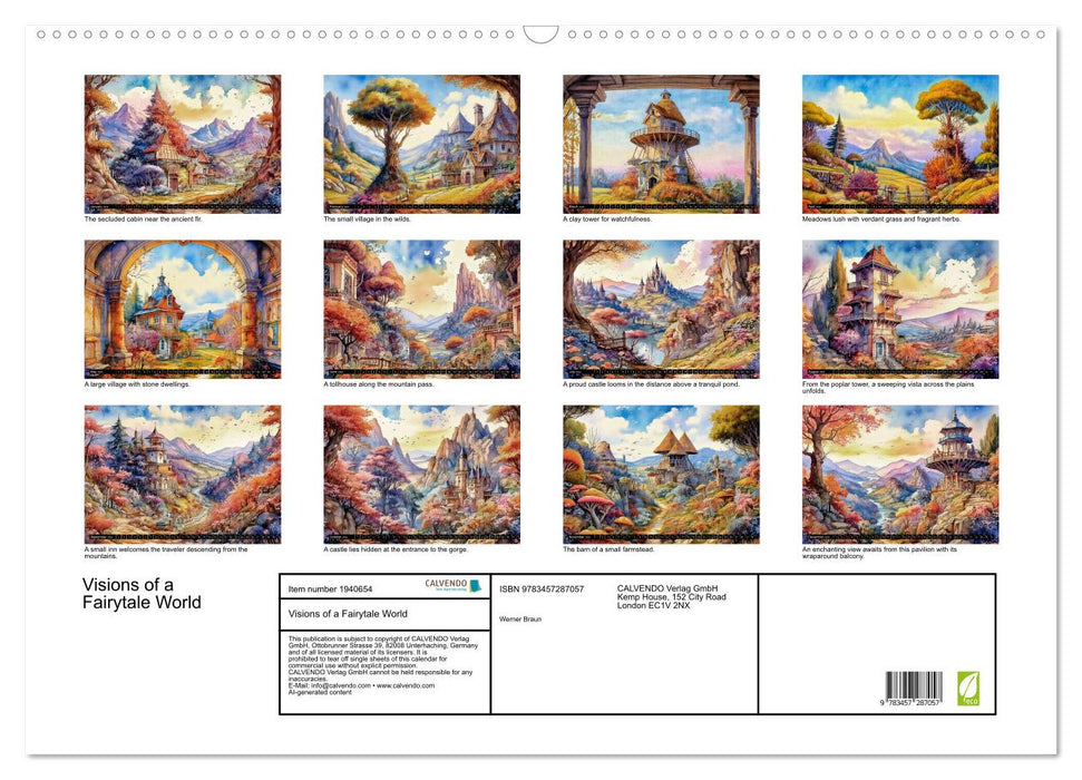 Visions of a Fairytale World (CALVENDO Monthly Calendar 2026)