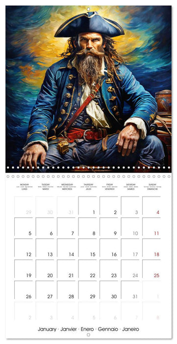 Pirates - Exciting voyages in the Caribbean (CALVENDO Monthly Calendar 2026)