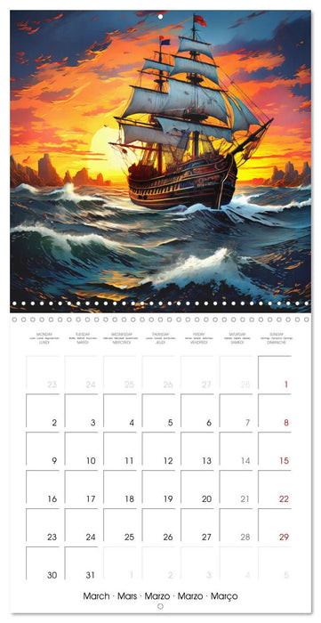 Pirates - Exciting voyages in the Caribbean (CALVENDO Monthly Calendar 2026)