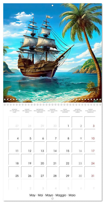 Pirates - Exciting voyages in the Caribbean (CALVENDO Monthly Calendar 2026)