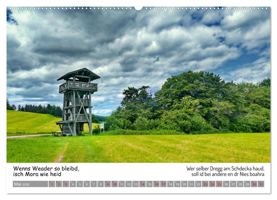 03 Schwäbische Sprichwörter - Dös au no! (CALVENDO Wandkalender 2026)