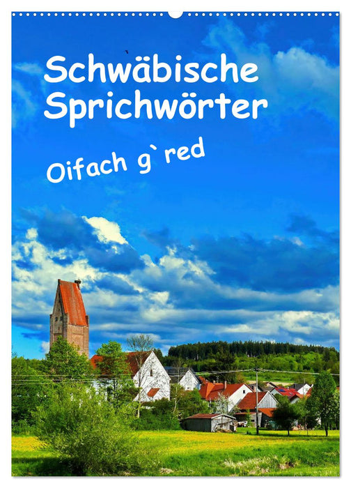 Schwäbische Sprichwörter Oifach g`redt (CALVENDO Wandkalender 2026)