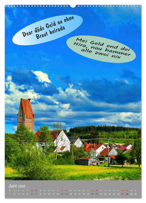 Schwäbische Sprichwörter Oifach g`redt (CALVENDO Wandkalender 2026)