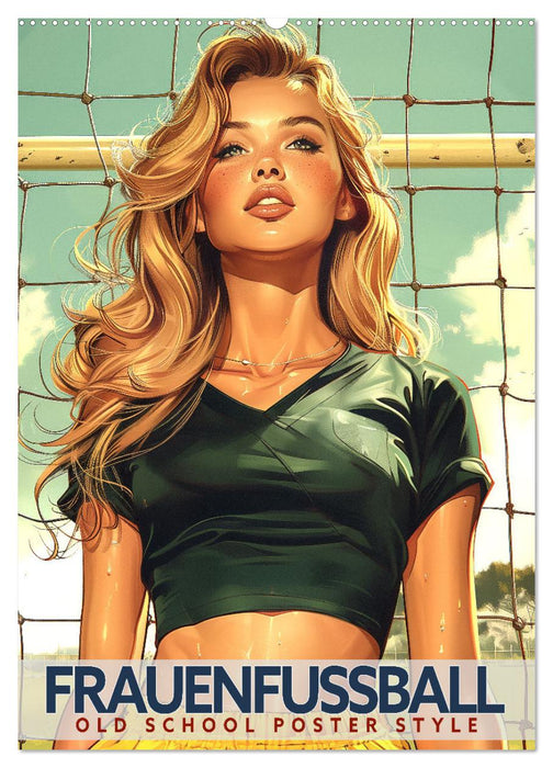 Frauenfußball - Old School Poster Style (CALVENDO Wandkalender 2026)