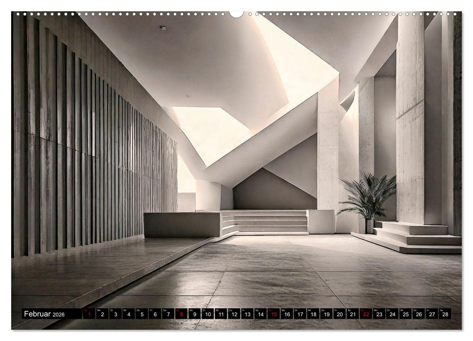 Offene Räume, minimalistisch und abstrakt (CALVENDO Wandkalender 2026)