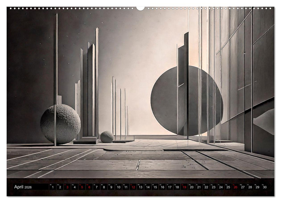 Offene Räume, minimalistisch und abstrakt (CALVENDO Wandkalender 2026)