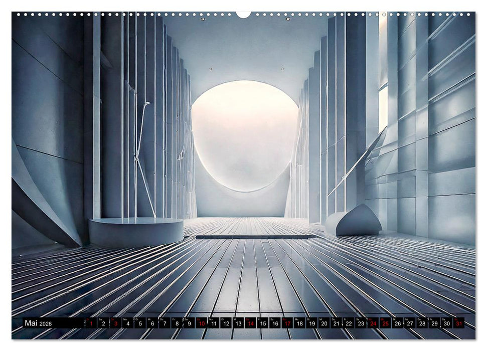 Offene Räume, minimalistisch und abstrakt (CALVENDO Wandkalender 2026)