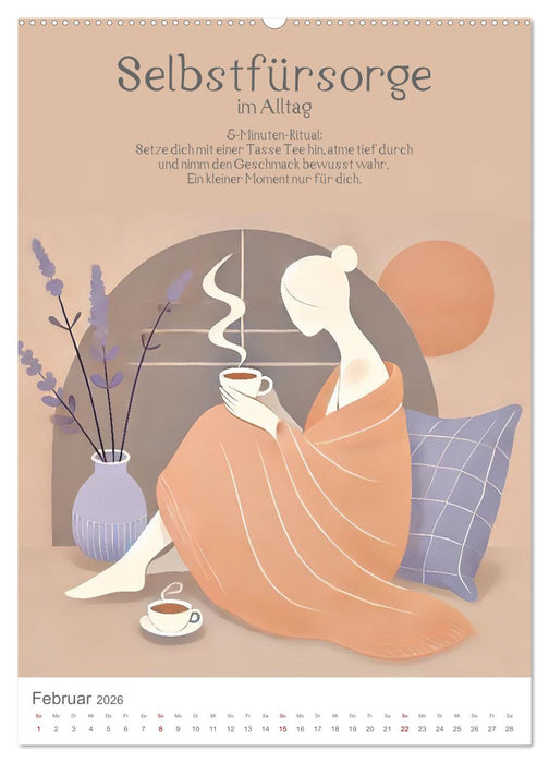 Dein Anti-Stress Kalender - Monatliche Inspirationen für mehr Entspannung (CALVENDO Wandkalender 2026)