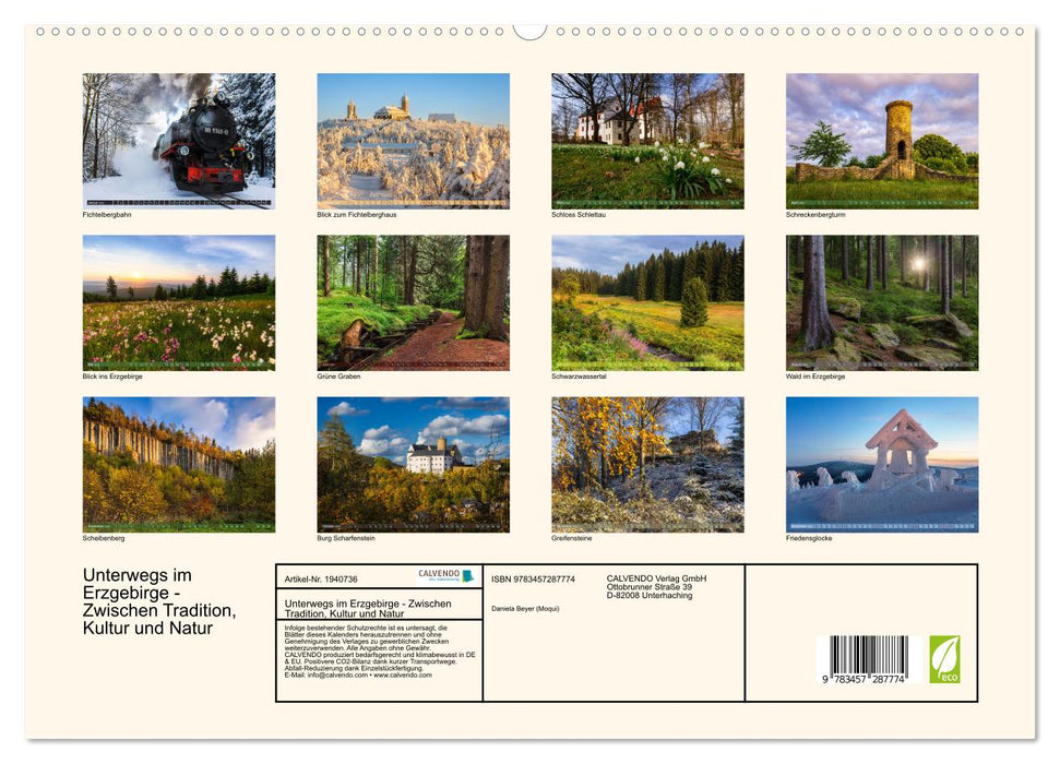 Unterwegs im Erzgebirge - Zwischen Tradition, Kultur und Natur (CALVENDO Premium Wandkalender 2026)