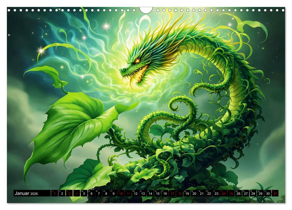 Mythos trifft Botanik – Die geheimnisvollen Drachenpflanzen (CALVENDO Wandkalender 2026)