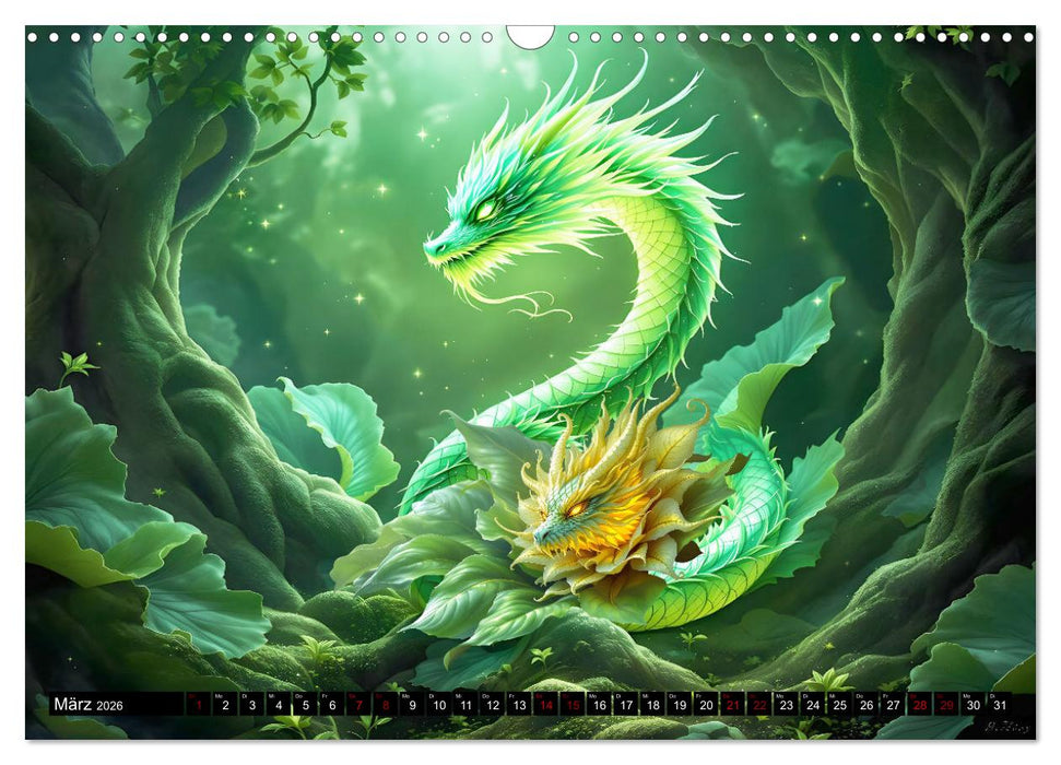 Mythos trifft Botanik – Die geheimnisvollen Drachenpflanzen (CALVENDO Wandkalender 2026)