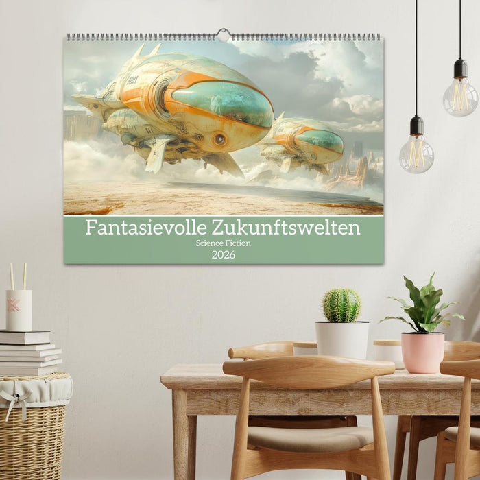 Fantasievolle Zukunftswelten - Science Fiction (CALVENDO Wandkalender 2026)