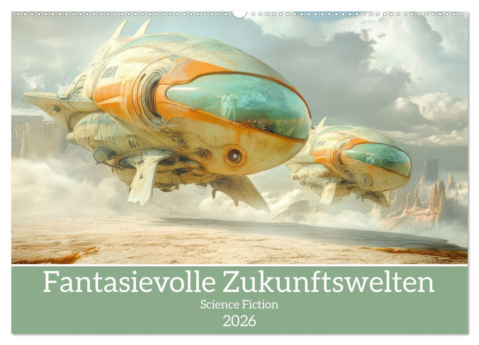 Fantasievolle Zukunftswelten - Science Fiction (CALVENDO Wandkalender 2026)
