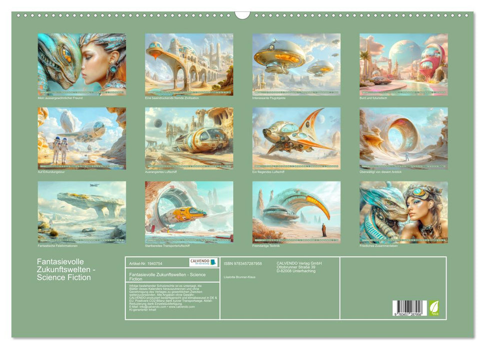 Fantasievolle Zukunftswelten - Science Fiction (CALVENDO Wandkalender 2026)