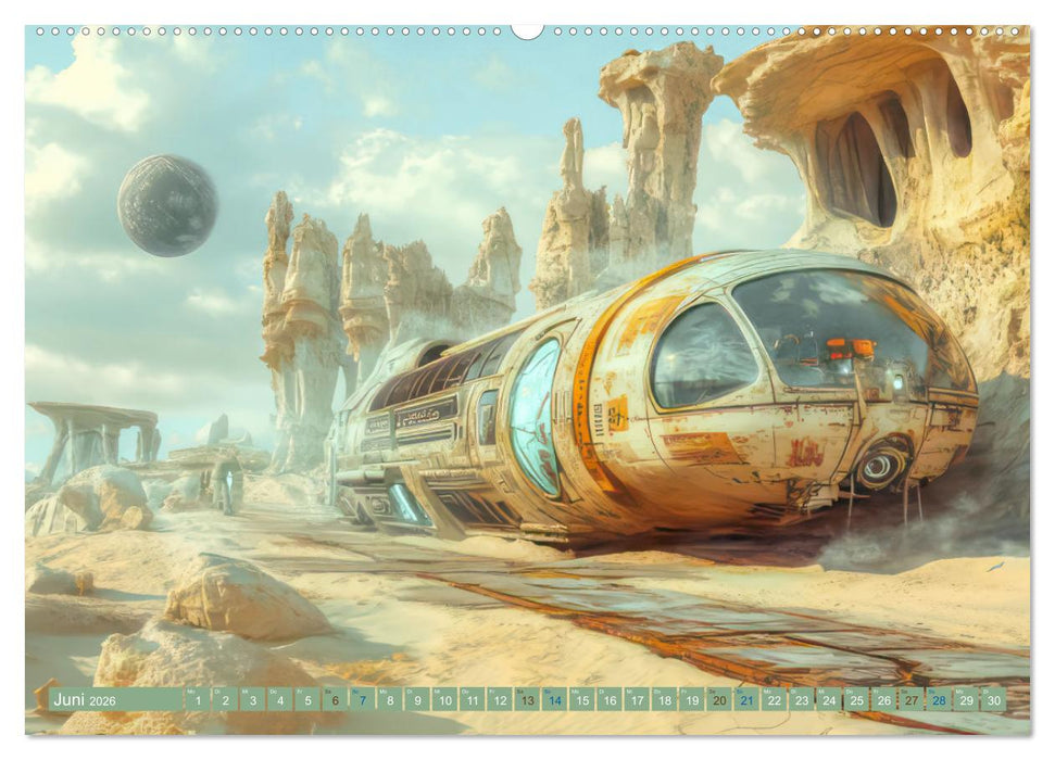 Fantasievolle Zukunftswelten - Science Fiction (CALVENDO Wandkalender 2026)