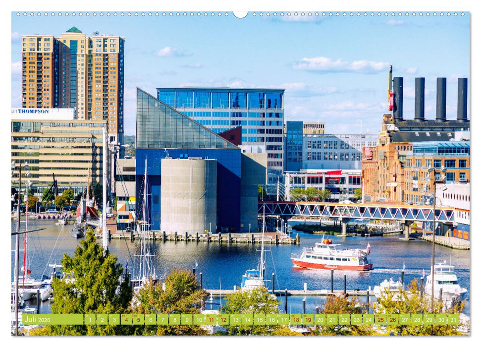 Baltimore. Maritimer Charme an der Ostküste der USA (CALVENDO Premium Wandkalender 2026)