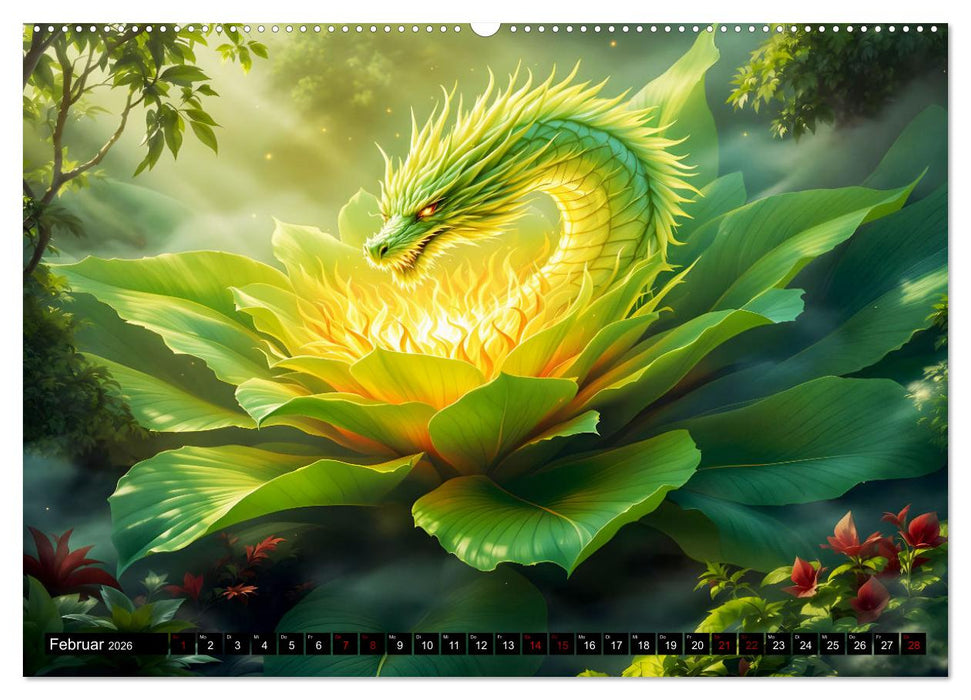 Mythos trifft Botanik – Die geheimnisvollen Drachenpflanzen (CALVENDO Premium Wandkalender 2026)