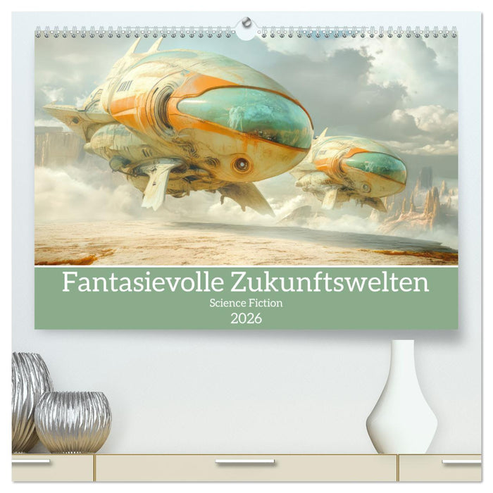 Fantasievolle Zukunftswelten - Science Fiction (CALVENDO Premium Wandkalender 2026)