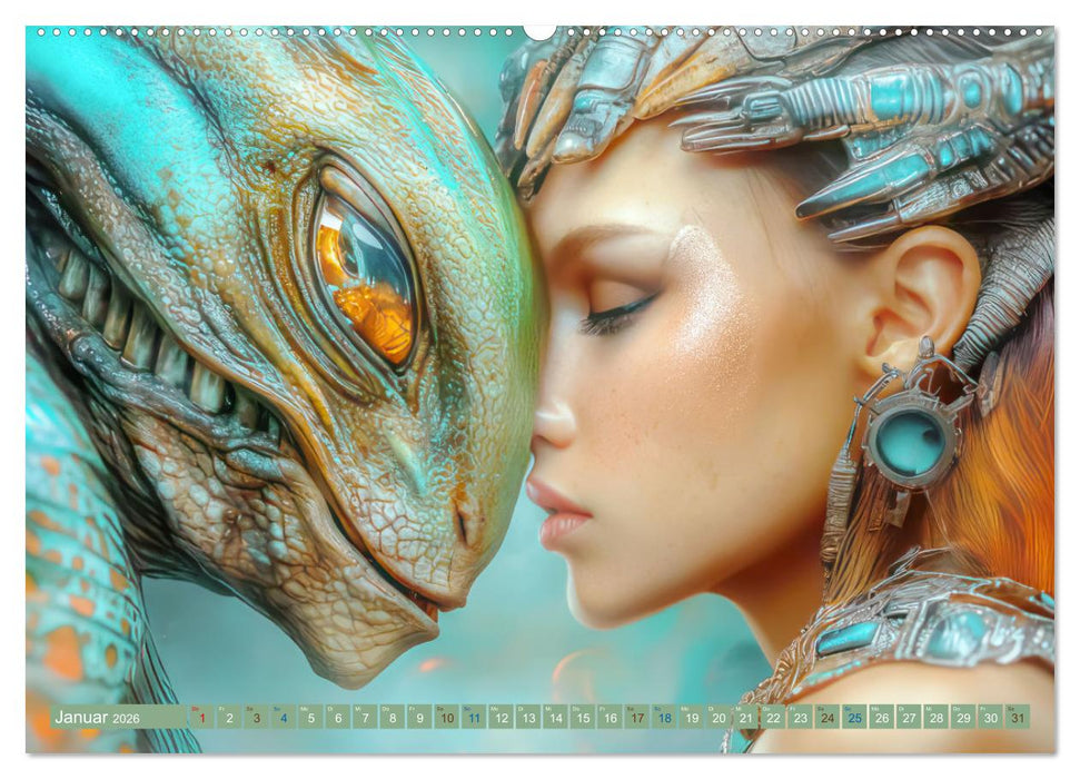 Fantasievolle Zukunftswelten - Science Fiction (CALVENDO Premium Wandkalender 2026)