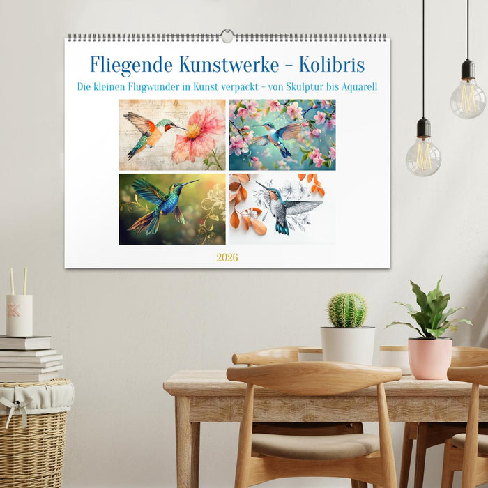 Fliegende Kunstwerke - Kolibris (CALVENDO Wandkalender 2026)