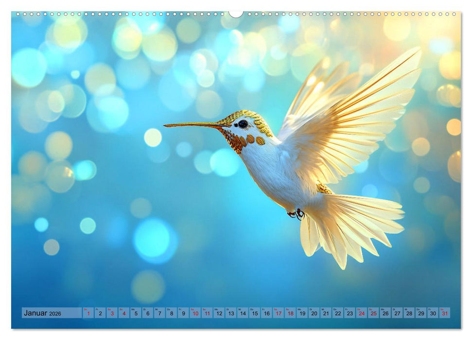 Fliegende Kunstwerke - Kolibris (CALVENDO Premium Wandkalender 2026)