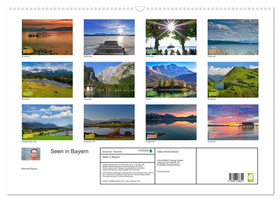 Seen in Bayern (CALVENDO Wandkalender 2026)
