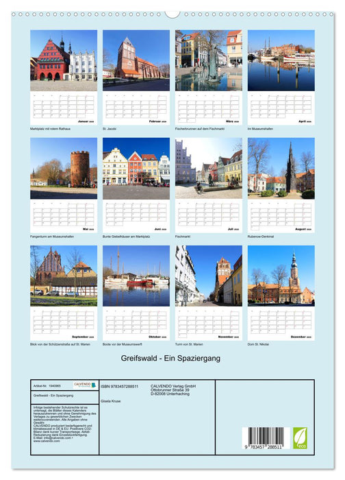 Greifswald - Ein Spaziergang (CALVENDO Premium Wandkalender 2026)