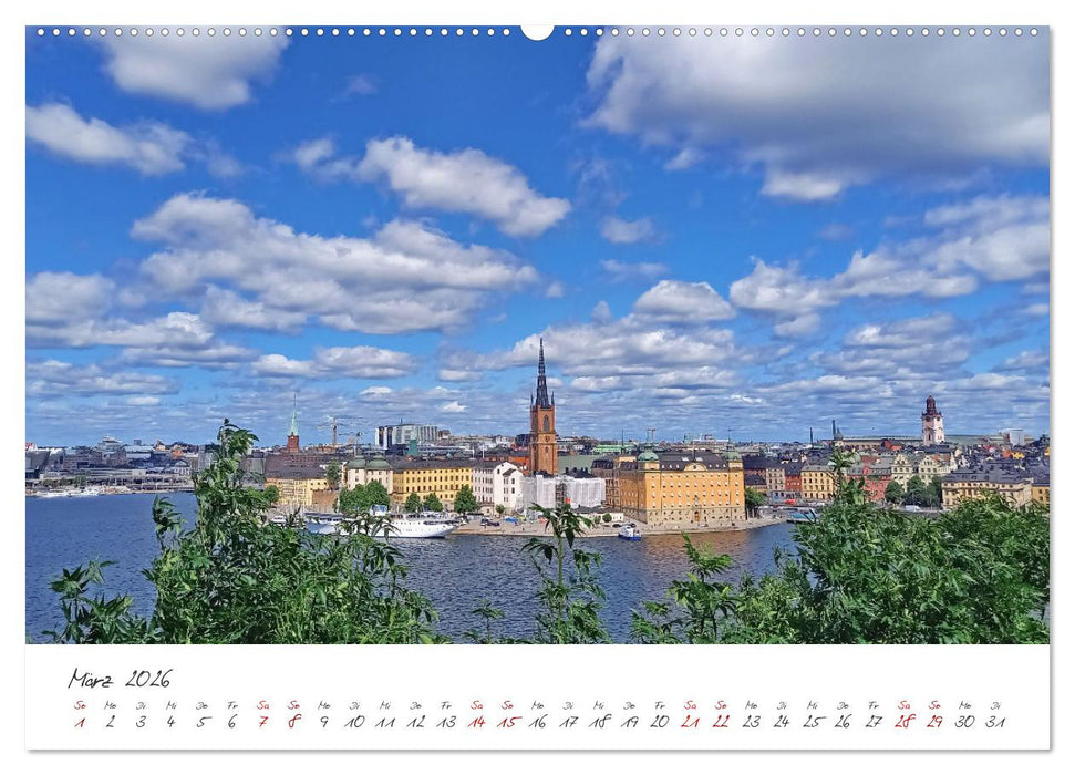 Zauberhafte Blicke auf Schwedens Hauptstadt Stockholm (CALVENDO Premium Wandkalender 2026)