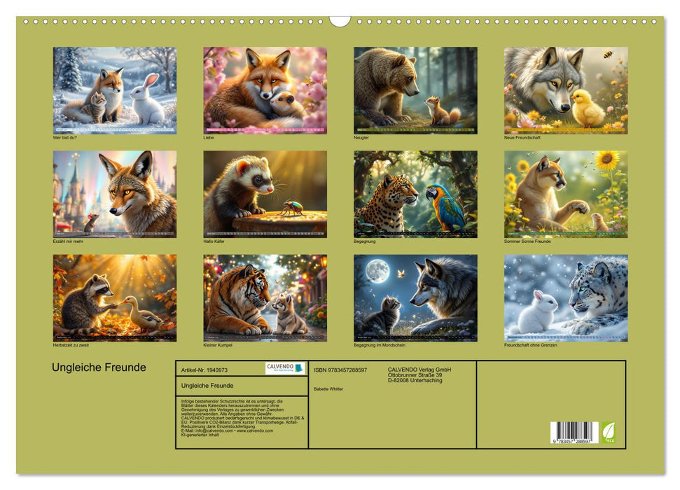 Ungleiche Freunde (CALVENDO Wandkalender 2026)