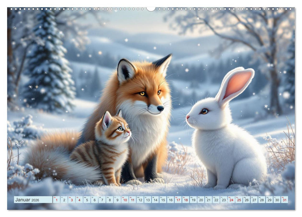 Ungleiche Freunde (CALVENDO Wandkalender 2026)