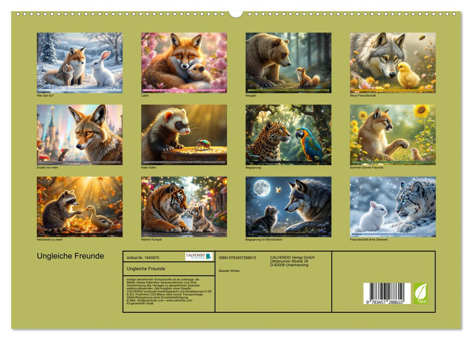 Ungleiche Freunde (CALVENDO Premium Wandkalender 2026)