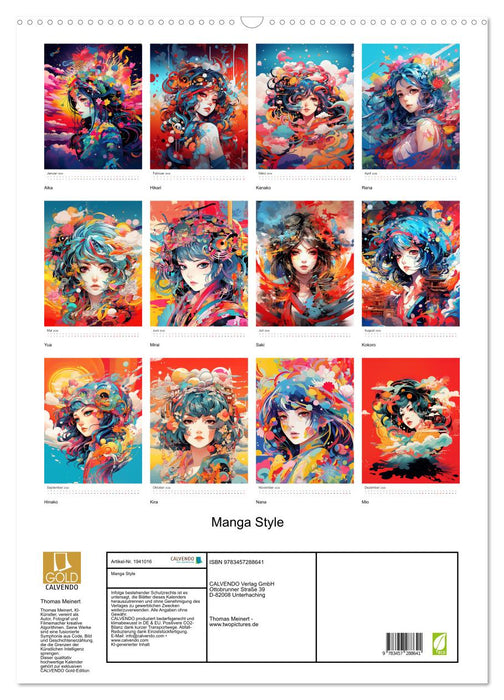 Manga Style (CALVENDO Wandkalender 2026)